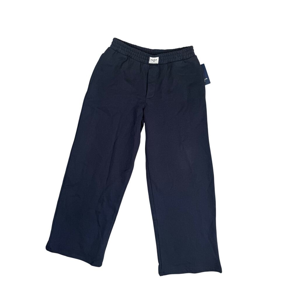 Parke Target Boxer Sweatpants High Rise Navy Blue Pull On Logo Small